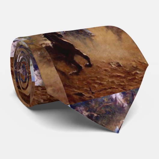 vaderdag Westerne paarden PatroonStropdas Stropdas (Opgerold)