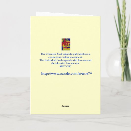 Vaderdag White Clouds Blue Sky Painting Kaart (Achterkant)