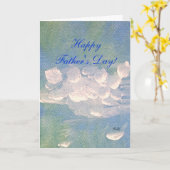 Vaderdag White Clouds Blue Sky Painting Kaart (Gele Bloem)