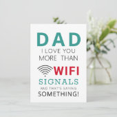 Vaderdag WIFI kaart voor papa (Staand voorkant)