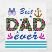 vaderdag wijn etiket (Enkel label)