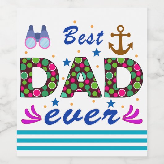 vaderdag wijn etiket (Enkel label)