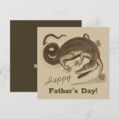 Vaderdag Wild happy dansende krokodillenkaart Kaart (Voorkant / Achterkant)