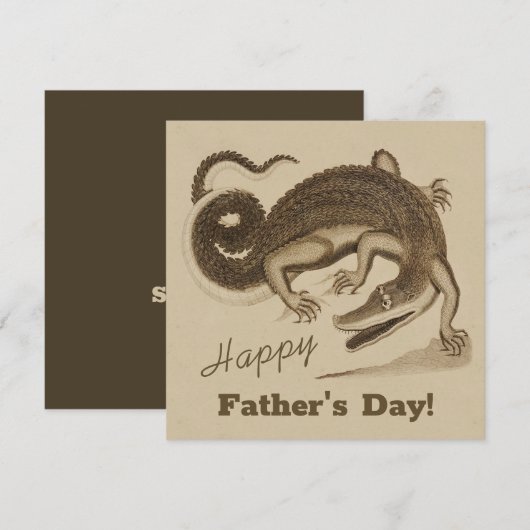 Vaderdag Wild happy dansende krokodillenkaart Kaart (Voorkant / Achterkant)
