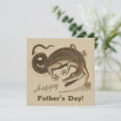 Vaderdag Wild happy dansende krokodillenkaart Kaart (Staand voorkant)