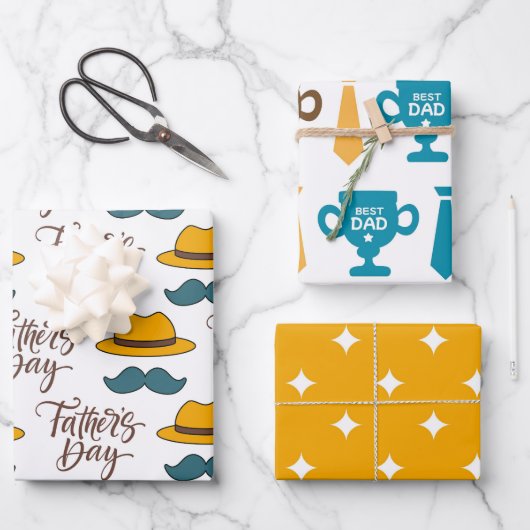 Vaderdag Winnaar Dad Set Inpakpapier Vel (Voorkant)