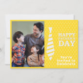 Vaderdag Witte Stropdas Gele Stippen Fotopartij to Kaart (Voorkant)