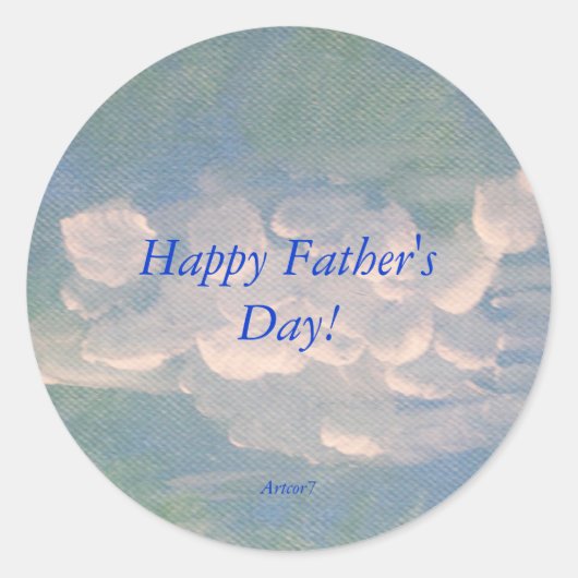 Vaderdag witte wolken schilderen Sticker (Voorkant)
