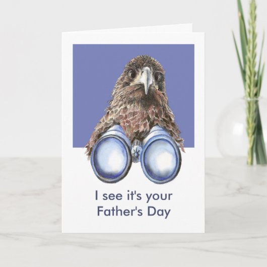 Vaderdag Wonderful Vogelspotten Pap Humor Kaart (Voorkant)