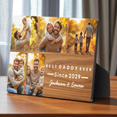 Vaderdag Wood 5 Fotocollage Beste Daddy Ooit Fotoplaat