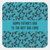 Vaderdag Woodworker Vierkante Sticker (Voorkant)