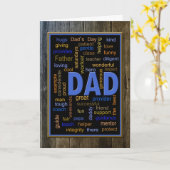 Vaderdag Word Collage Kaart (Gele Bloem)