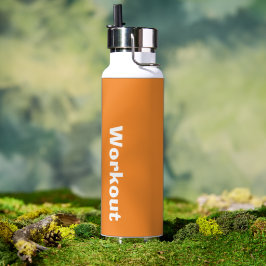 Vaderdag Workout Logo Sinaasappel Waterfles