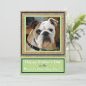 vaderdag World's Best Dog Dad Custom Photo Kaart (Staand voorkant)