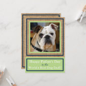 vaderdag World's Best Dog Dad Custom Photo Kaart (Voorkant / Achterkant in situ)