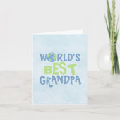 Vaderdag World's Best Grandpa Cute Typografie Kaart (Voorkant)