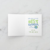 Vaderdag World's Best Grandpa Cute Typografie Kaart (Binnen)