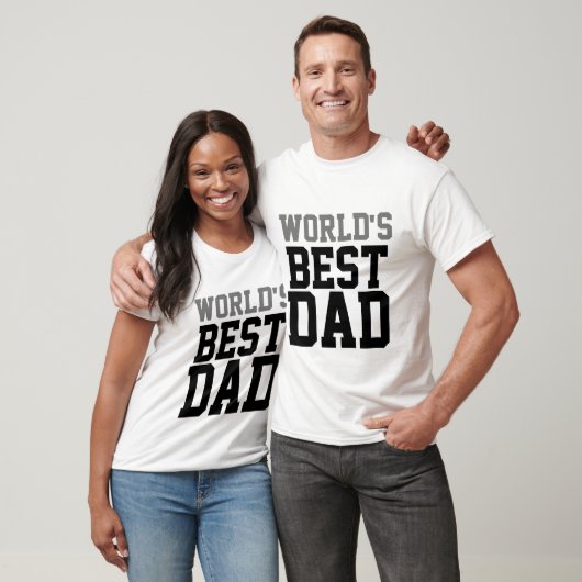 Vaderdag World's beste papa wit T-shirt (Unisex)