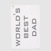 Vaderdag World's beste vader Golfhanddoek (Voorkant)