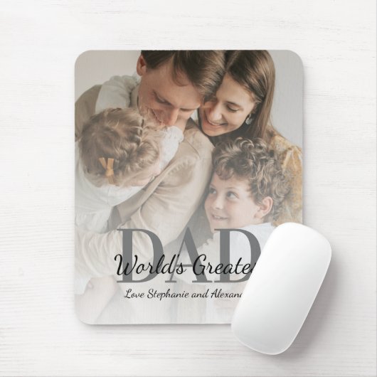 Vaderdag World's Greatest Dad met Foto Muismat (Met muis)