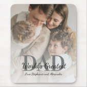 Vaderdag World's Greatest Dad met Foto Muismat (Voorkant)