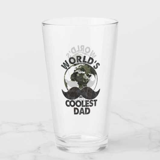 Vaderdag World's koelste pap Glas (Achterkant)