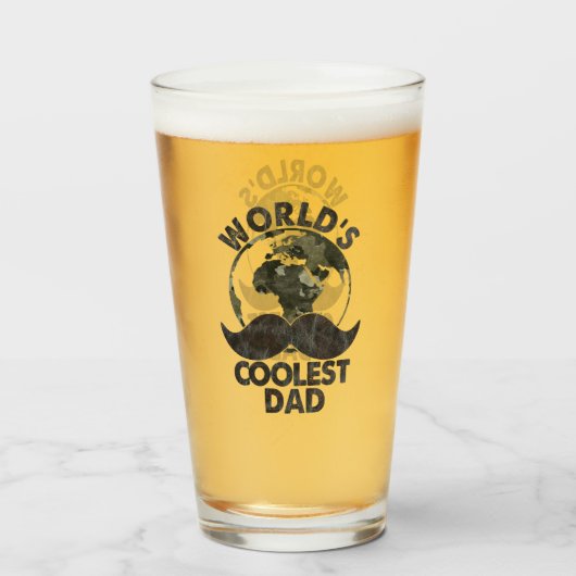 Vaderdag World's koelste pap Glas (Voorkant gevuld)