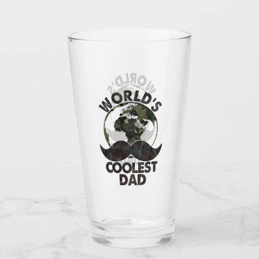 Vaderdag World's koelste pap Glas (Voorkant)