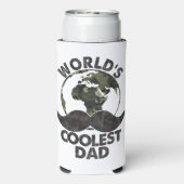 Vaderdag World's koelste pap Seltzer Blikjeskoeler (Seltzer Achterkant)