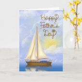 Vaderdag Zeilboot Kaart (Gele Bloem)