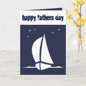 Vaderdag zeilboot kaart (Gele Bloem)