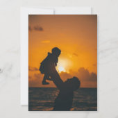 Vaderdag Zonsondergang Silhouet Uitnodiging Kaart  (Achterkant)