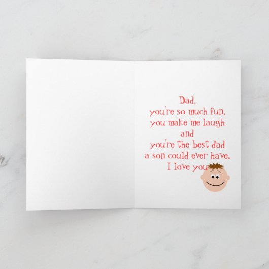 Vaderdag (zoon) kaart (Binnen)