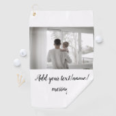 vaderdag zoon vader vader vader toevoegen foto tek golfhanddoek (Insitu)