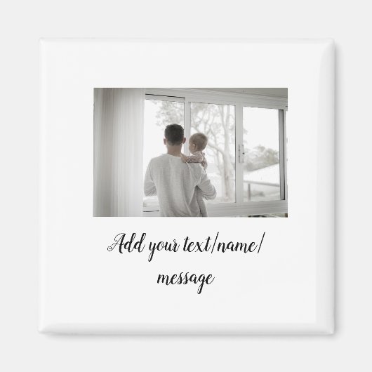 vaderdag zoon vader vader vader toevoegen foto tek magneet (Voorkant)