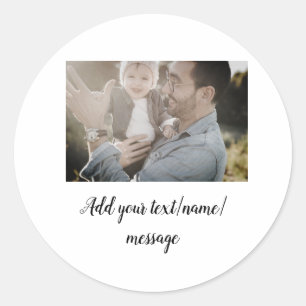vaderdag zoon vader vader vader toevoegen foto tek ronde sticker
