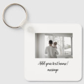 vaderdag zoon vader vader vader toevoegen foto tek sleutelhanger (Voorkant)