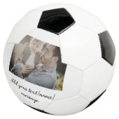 vaderdag zoon vader vader vader toevoegen foto tek voetbal (Drie kwart)