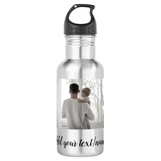 vaderdag zoon vader vader vader toevoegen foto tek waterfles (Voorkant)