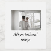 vaderdag zoon vader vader vader toevoegen foto tek wijn etiket (Enkel label)