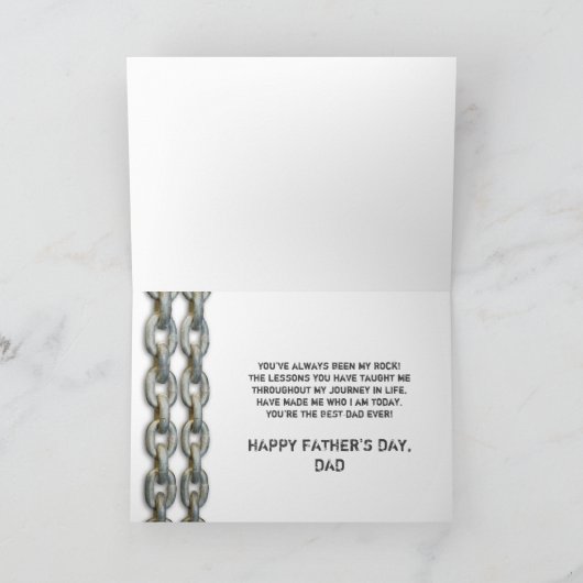 VADERDAG - ZWARE KETEN - DAD- ZWARTE/METAAL KAART (Binnen)