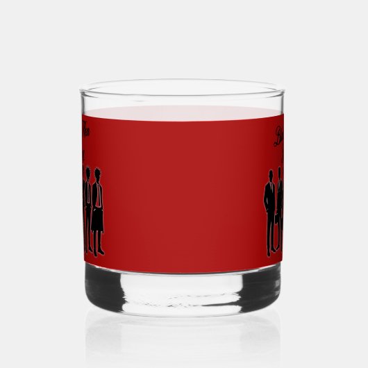 Vaderdag Zwart Man Embleem Keepsake Bourbon Whisky Glas (Rechts)