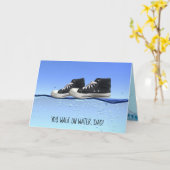 Vaderdag zwart sneakers op water kaart (Gele Bloem)