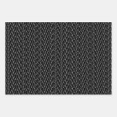 Vaderdag zwart-wit coördinerende geometrische inpakpapier vel (Voorkant)