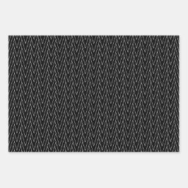 Vaderdag zwart-wit coördinerende geometrische inpakpapier vel