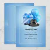 Vaderdagblauw Feestdagenkaart (Voorkant / Achterkant)