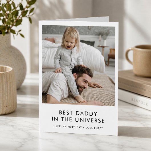 Vaderdagkaart | Aangepaste foto-papa-groet Kaart