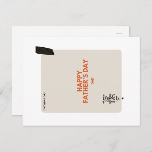 Vaderdagkaart Feestdagenkaart (Voorkant / Achterkant)