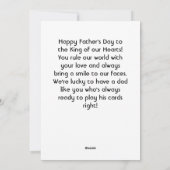 Vaderdagkaart Koning Hart Feestdagenkaart (Achterkant)