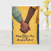 Vaderdagkaart Liefdevolle handen Kaart (Gele Bloem)
